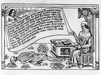 Illustration für den Totentanz, veröffentlicht in Paris, 1485